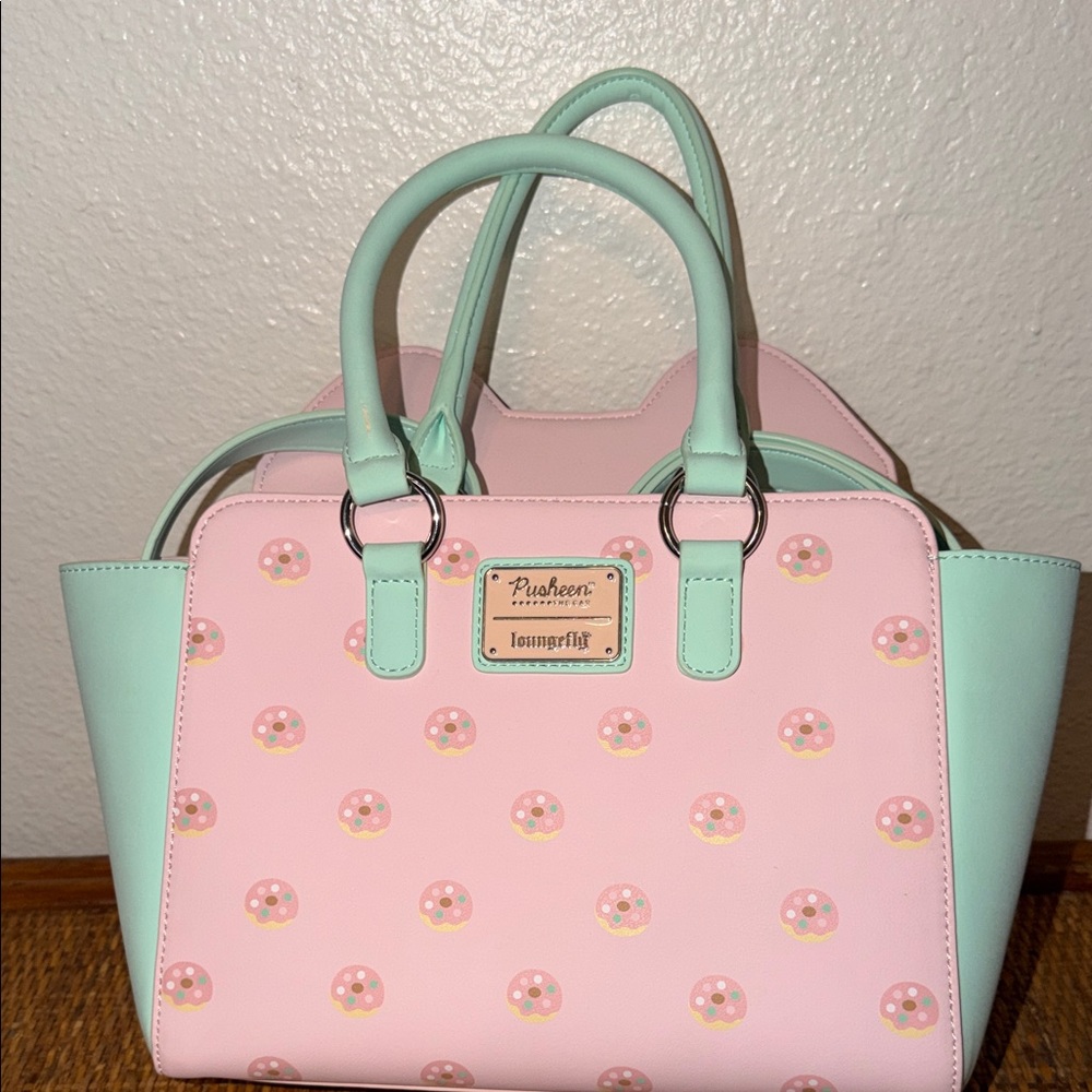 Loungefly Pusheen Pink and Mint Satchel
